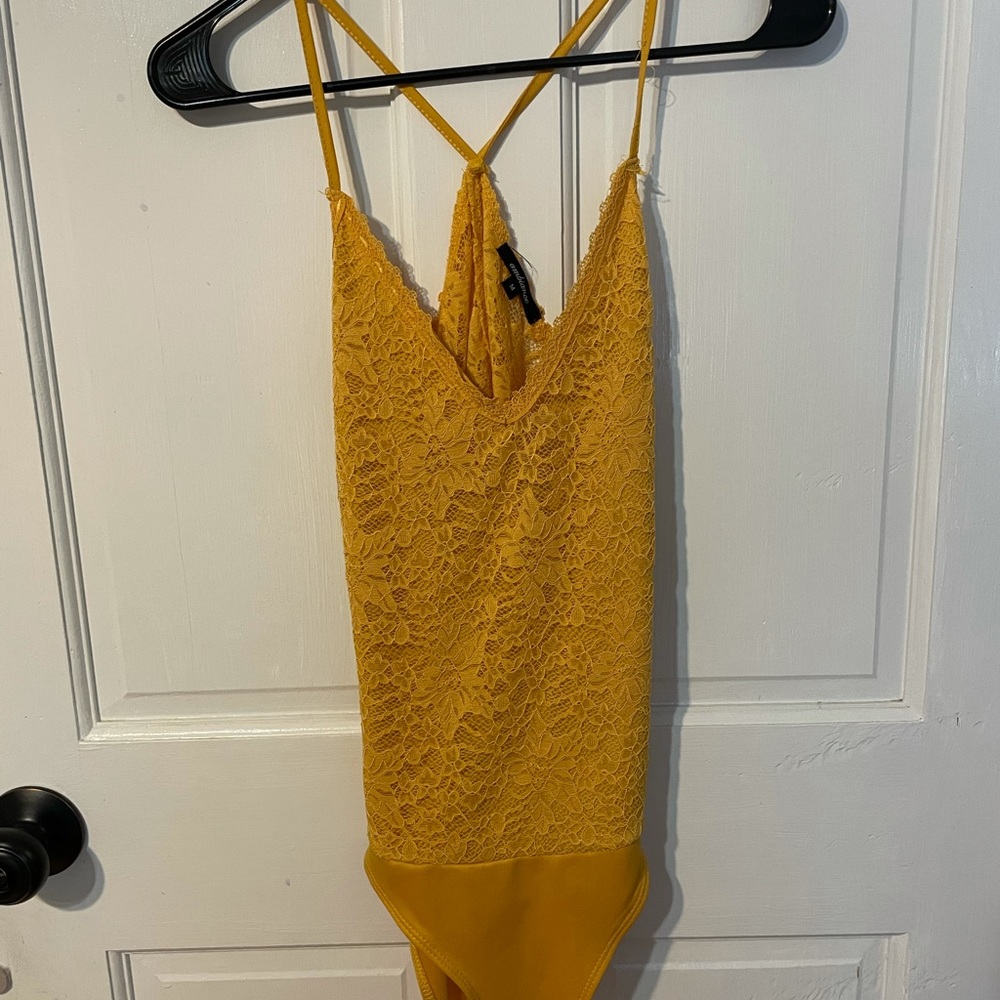 Laced V Neck Bodysuit